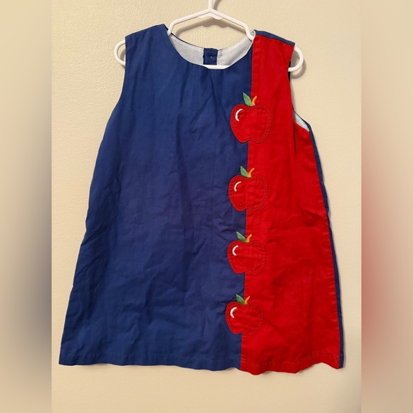 Christian Elizabeth Other - Christian Elizabeth Blue and Red Dress with Apple Design